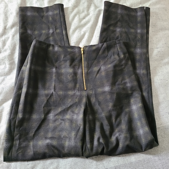 BNWT Hilary MacMillan zipper plaid pants - Picture 5 of 9